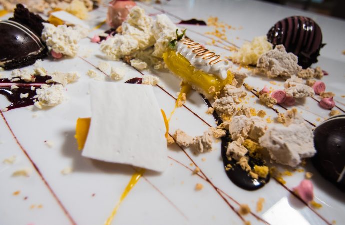 Decorated table of desserts
