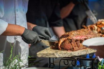 Chef at carving station