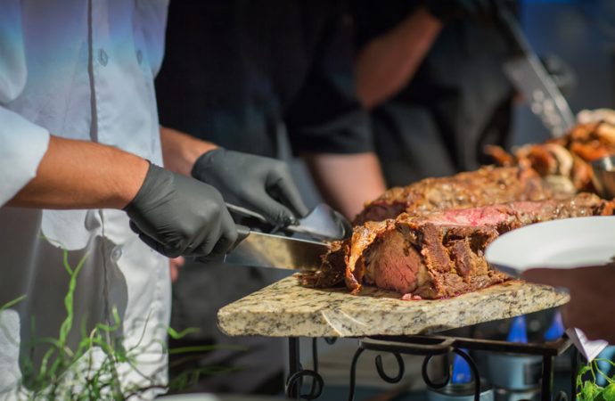 Chef at carving station