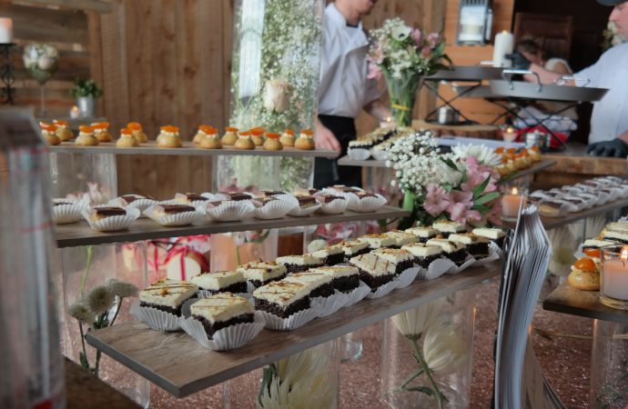 Array of deserts at a corporate event