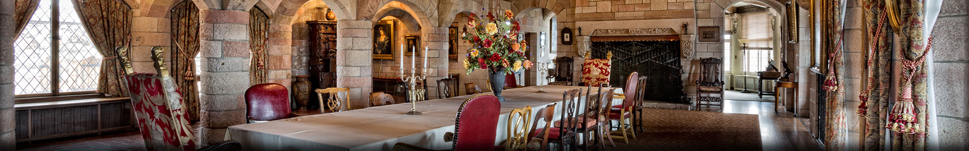 Elegant table setting in a historic castle
