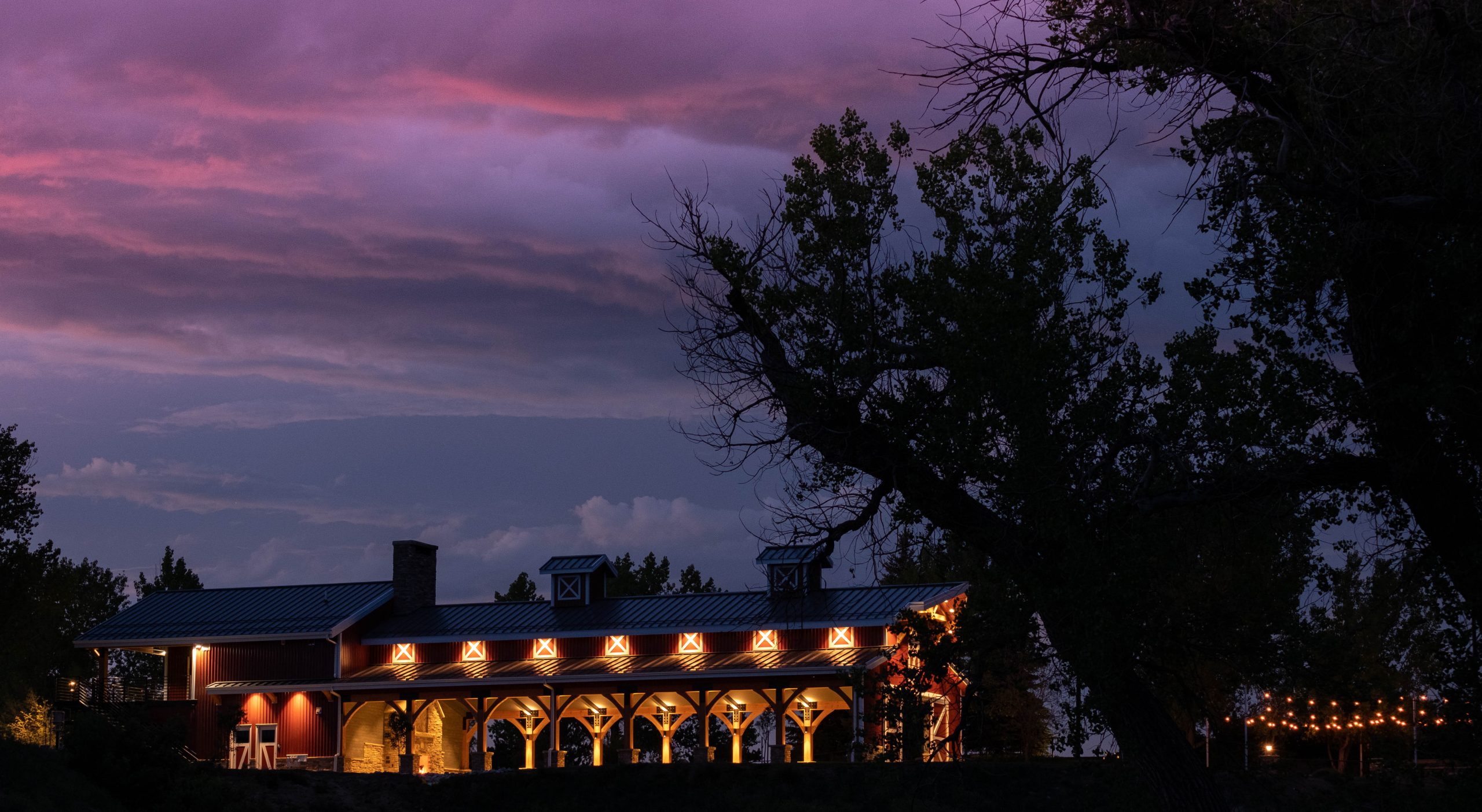 Night time shot of Cottonwood Glen