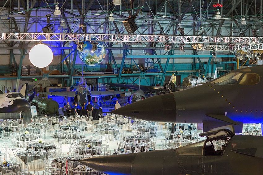 An event in the hangar