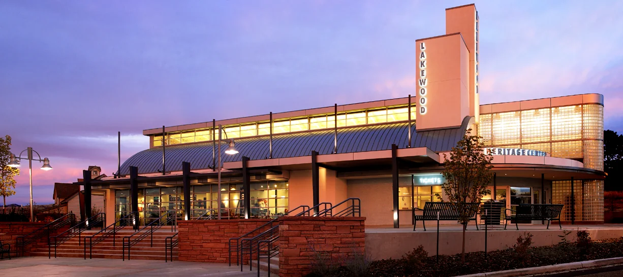 Heritage Lakewood Belmar Park Visitor Center at night
