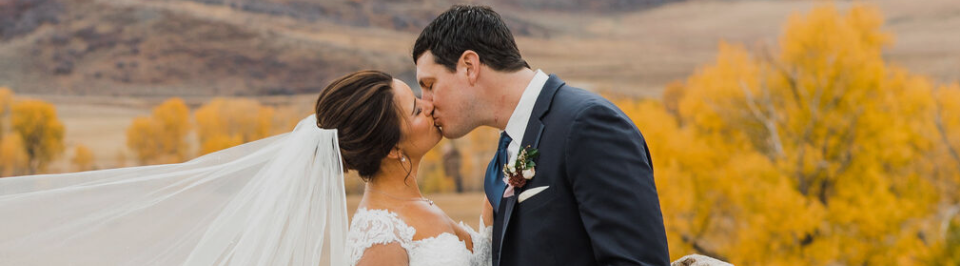 Wedding Couple Kissing